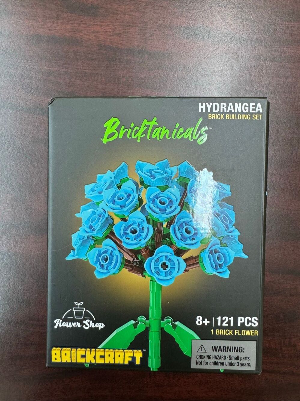 NWT Brick Craft Blue Hydrangea Flower Building Set- 121 Piece